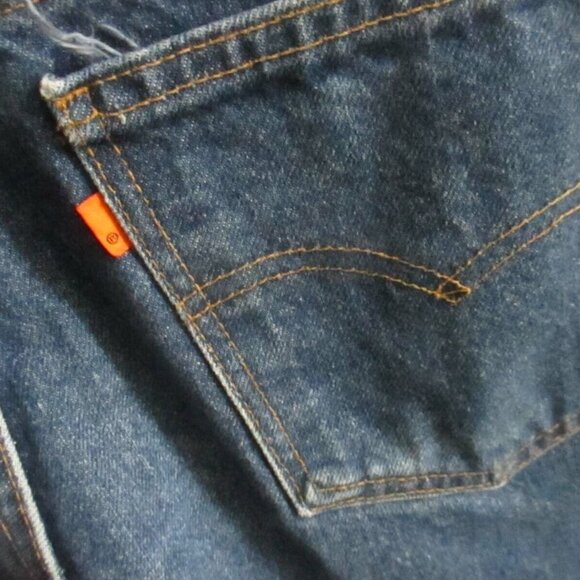 34x29 Vintage Mens Levi's Jeans 517 0217 Orange Tab Raw Denim Bootcut Jeans USA - Picture 3 of 7